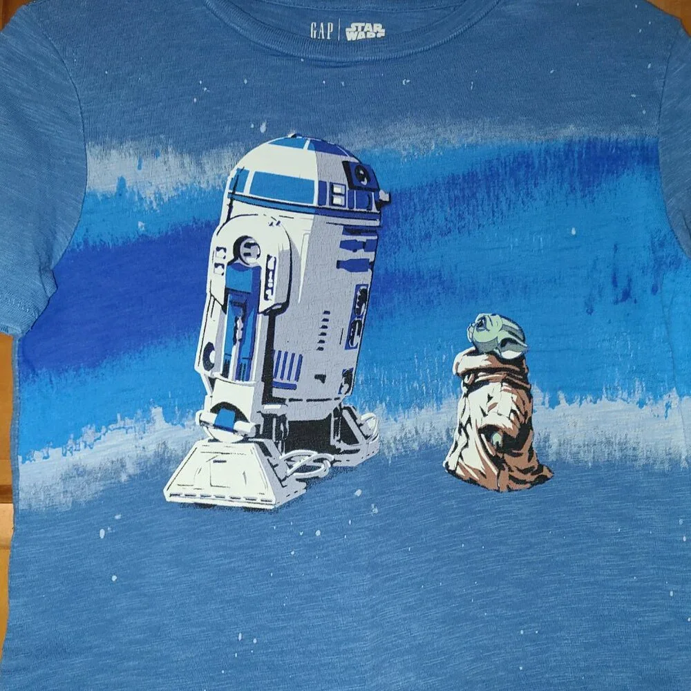 Boys GAP Blue Star Wars Short Sleeve T Shirt